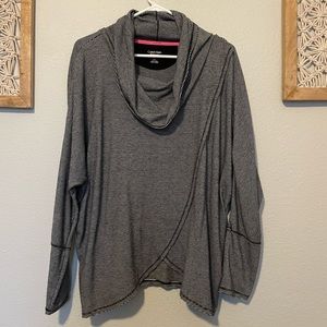 Striped Cowl-neck sweatshirt